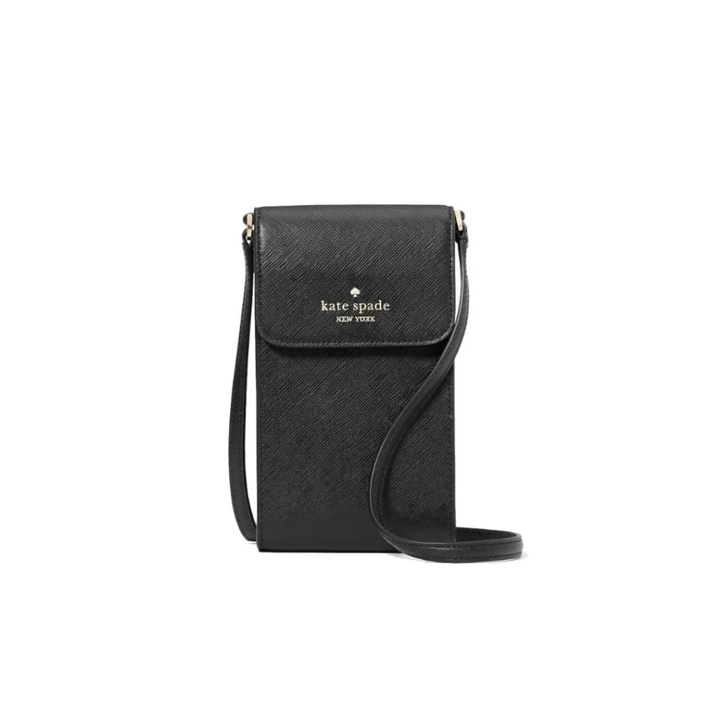 Kate Spade Black Leather Phone Crossbody Bag - Picture 1 of 6